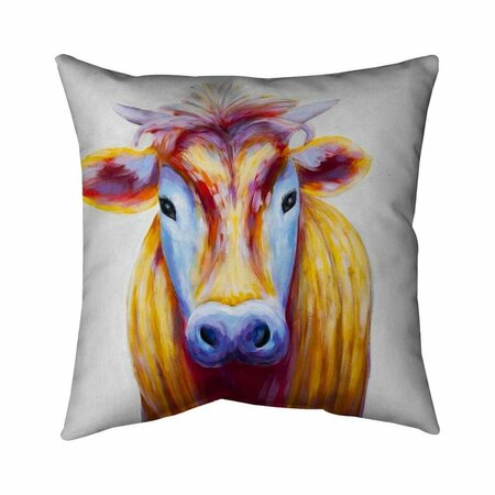 BEGIN HOME DECOR 26 x 26 in. Colorful Country Cow-Double Sided Print Indoor Pillow 5541-2626-AN147